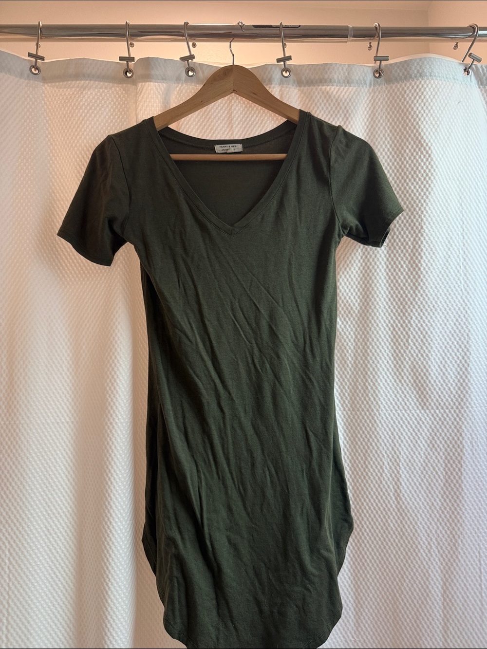 Heart Hips Olive Green V-Neck Tee Tunic